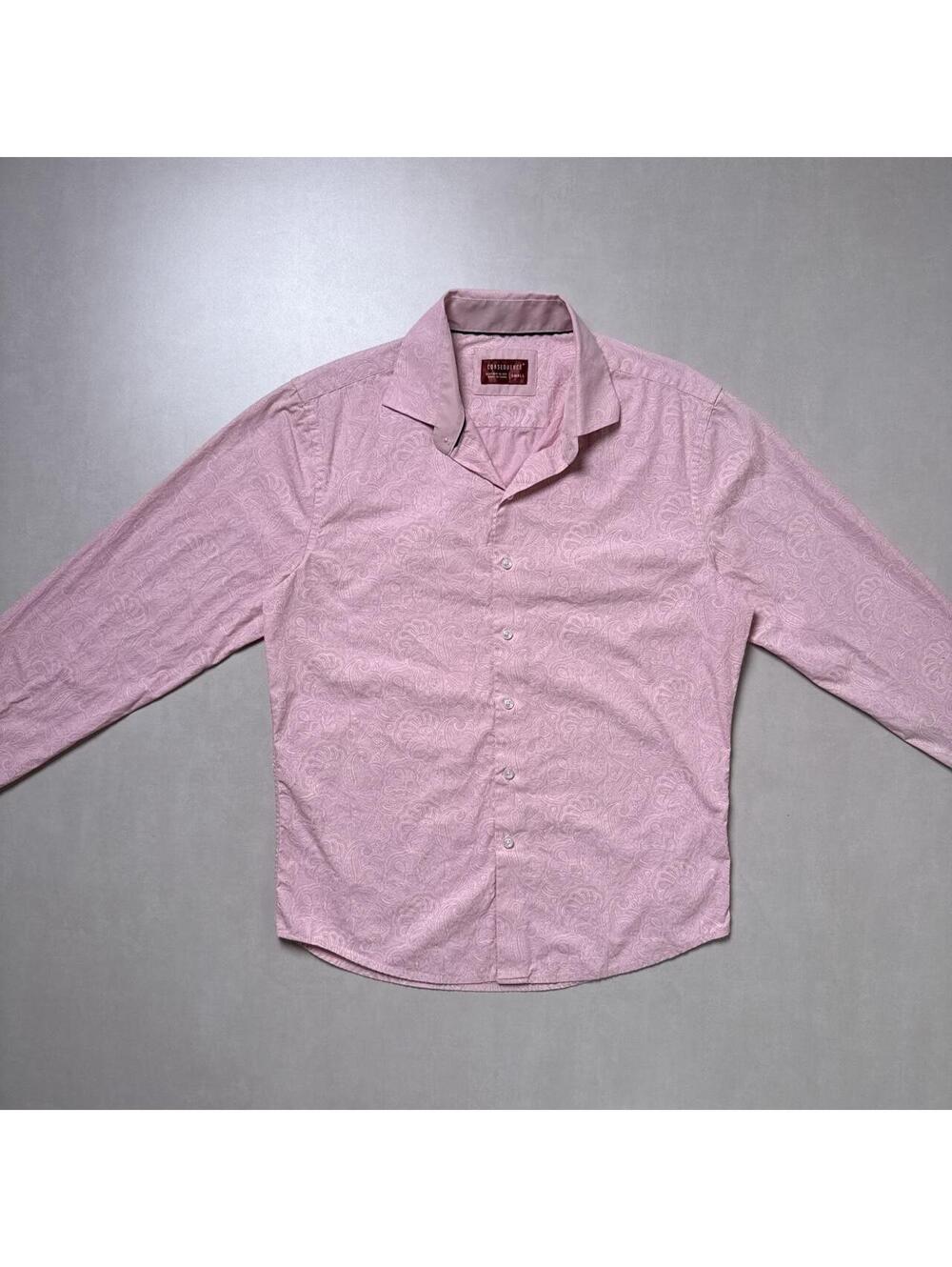 Y2K Consequence 00s Pink Button Up Long Sleeve shirt